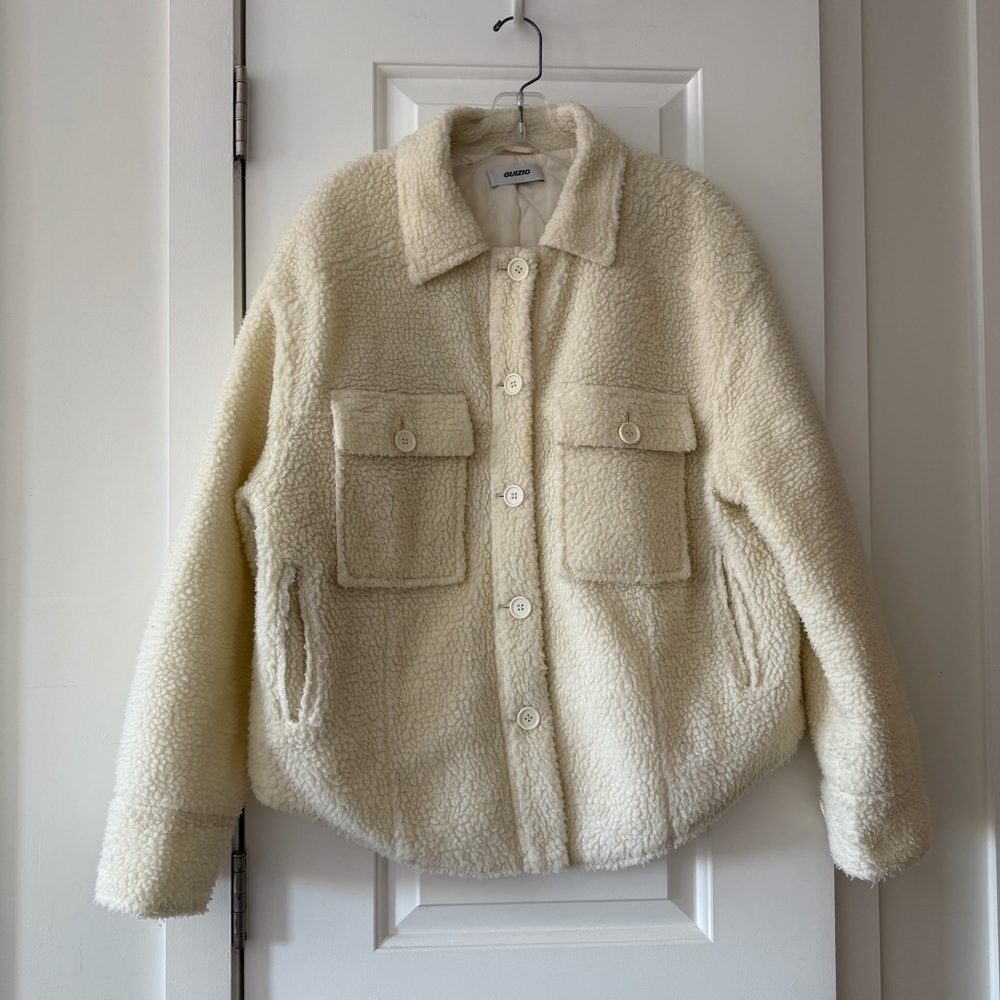 GUIZIO oversized Sherpa button up jacket - Picture 2 of 5
